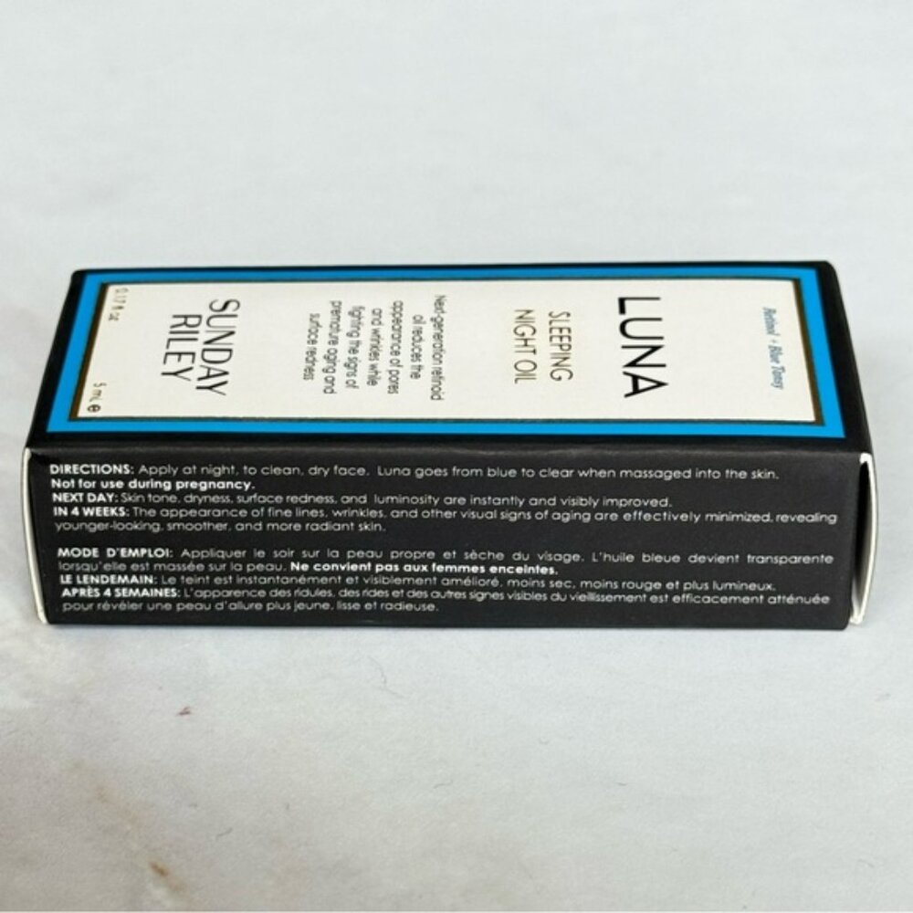 Sunday Riley Luna Retinol Sleeping Night Oil Travel Mini Size 0.17oz 5ml - Picture 2 of 4